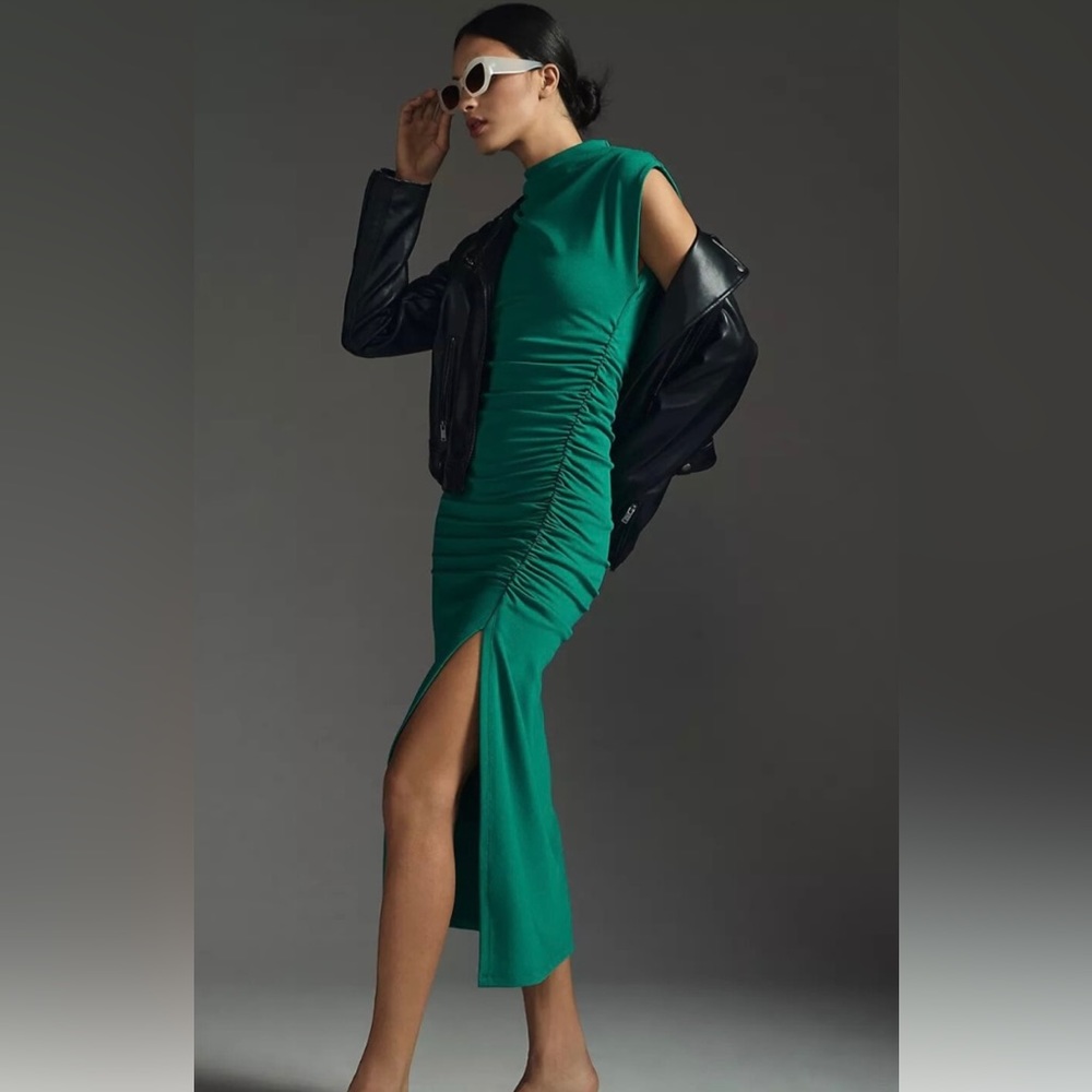 Anthropologie Maya Ruched Dress M